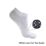 10% Pure Silver Low Cut (Ankle High) Toe Socks for Sensitive Foots
