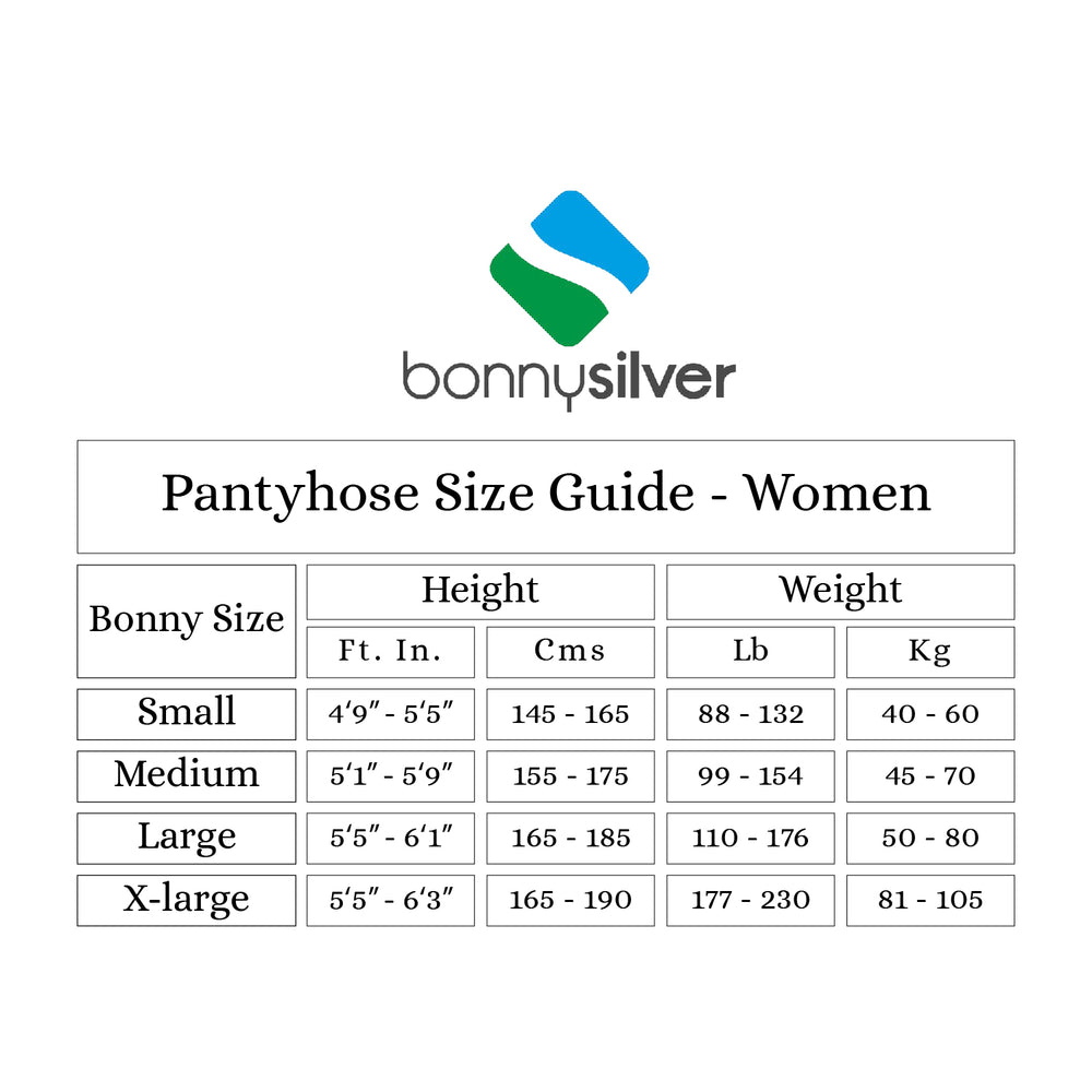 Silver Lady Panthyhose For Sensitive Feet - 87% Nylon Silver Yarn