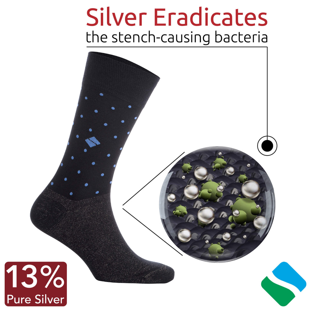 13% Pure Silver Daily Socks - Comfort Silver