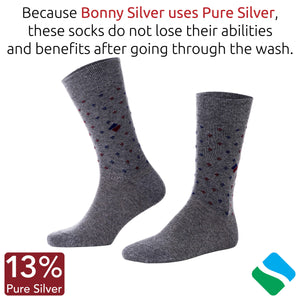 13% Pure Silver Daily Socks - Comfort Silver