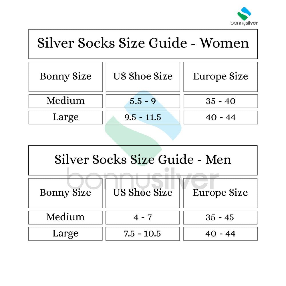 13% Pure Silver Black Crew Toe Socks for Sensitive Foots
